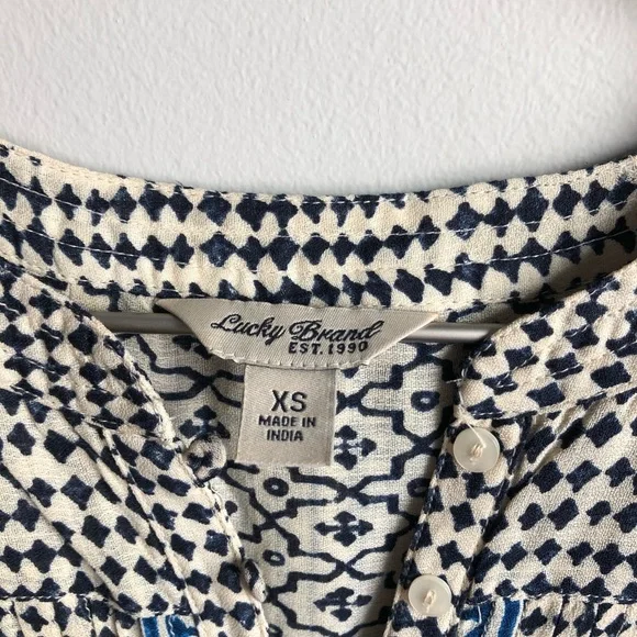 Lucky Brand Printed Sleeveless Tank Top Size XS - Picture 7 of 7